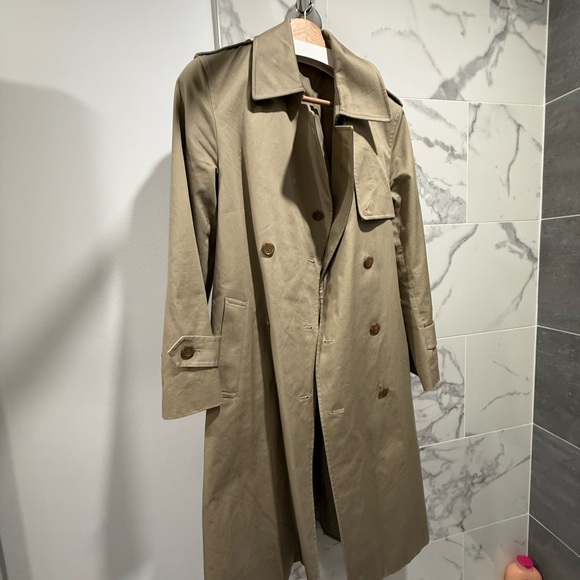 Jackets & Blazers - Classic Khaki Trench Coat - Women's Double-Breasted Jacket